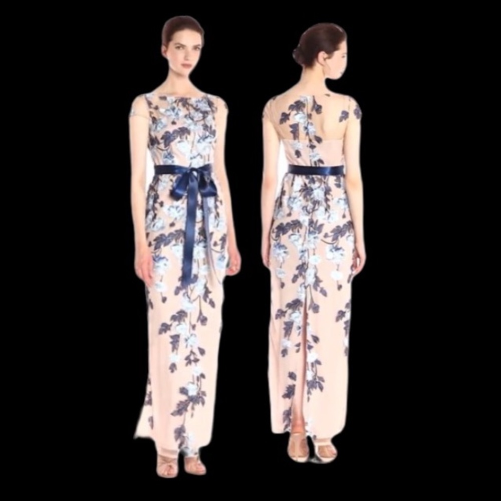 Adrianna Papell - long fashion dress - wedding bridesmaid mother of bride groom